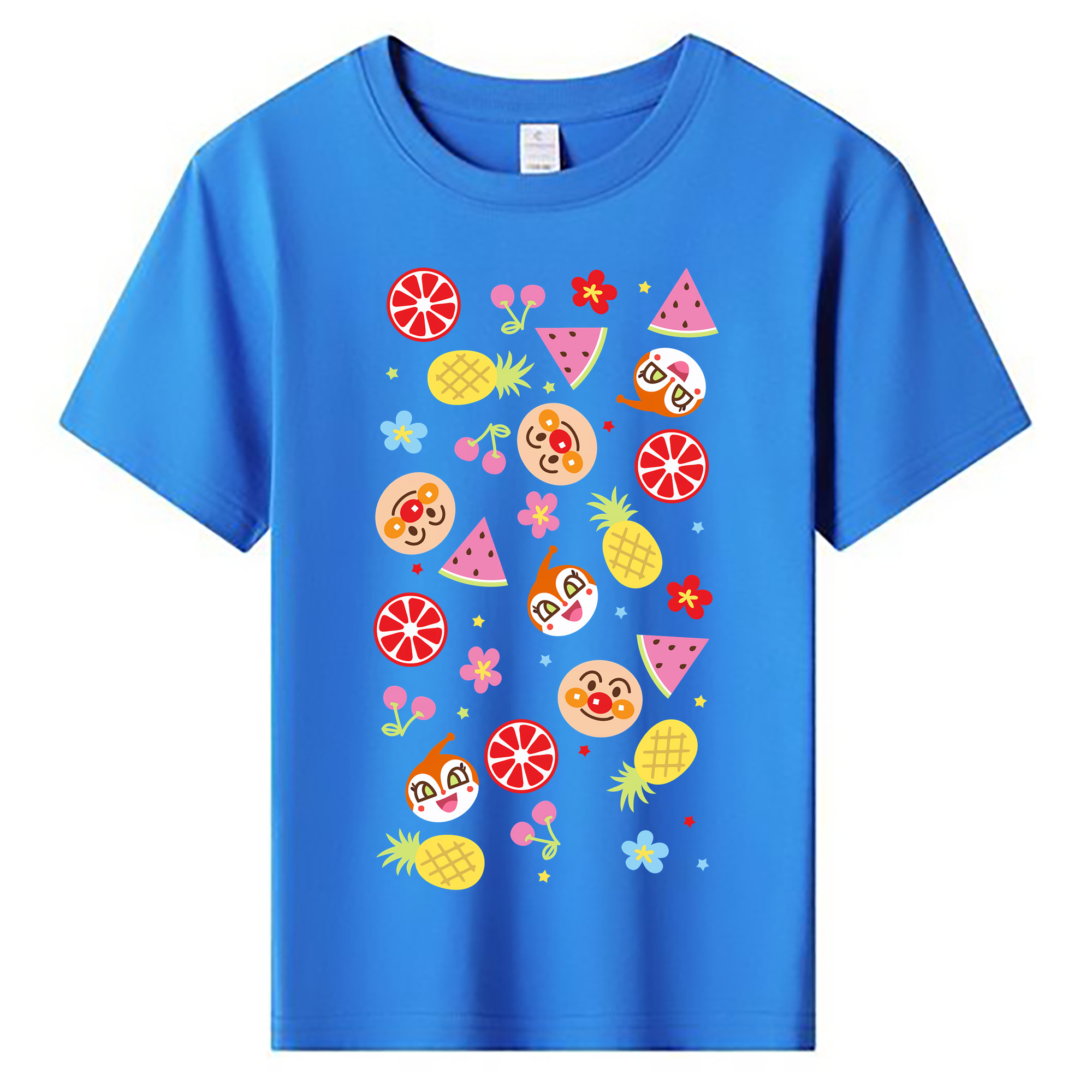 （画像用） アンパンマン Anpanman 綿100％キッズTシャツ（フロントプリント）